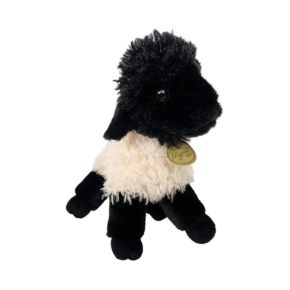 Miyoni by Aurora Black Lamb Sheep Plush Stuffed‎ Animal Toy 7 inch